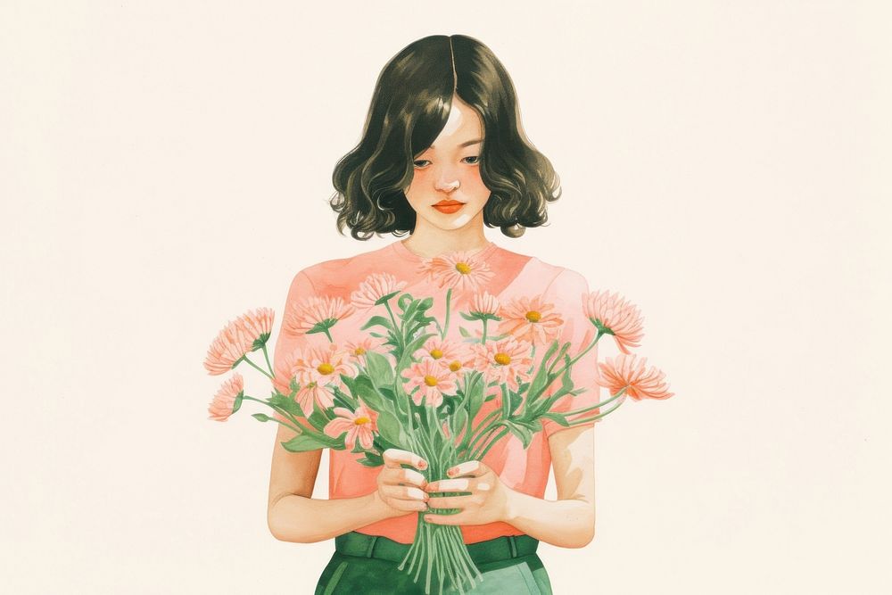 Florist portrait flower adult. AI generated Image by rawpixel.