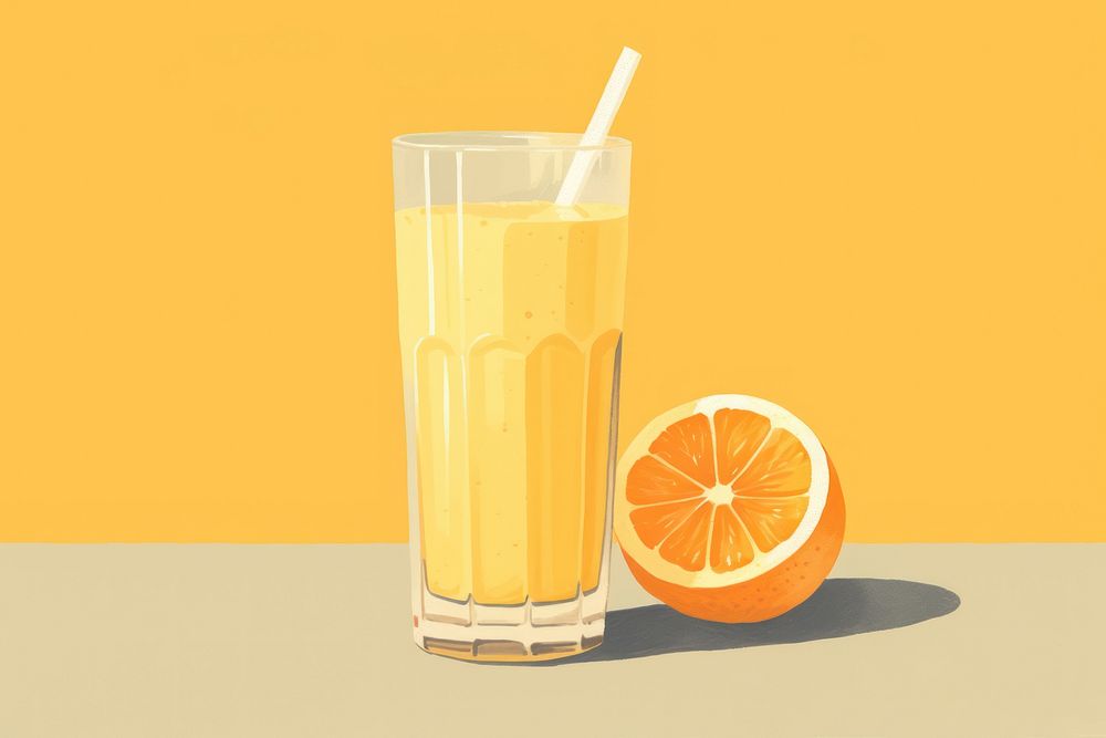 Orange juice drink fruit food. AI generated Image by rawpixel.