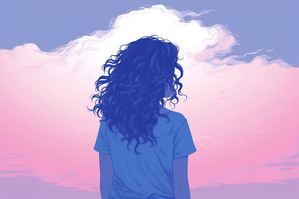 Aesthetic teenager purple adult blue. AI generated Image by rawpixel.