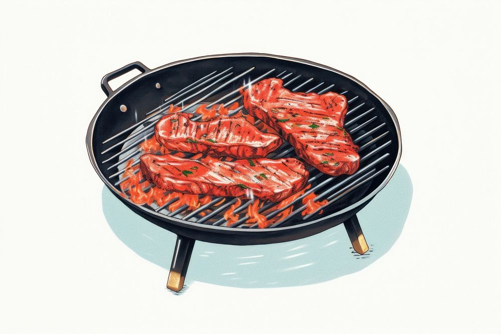 Barbeque dish grilling cooking meat. AI generated Image by rawpixel.