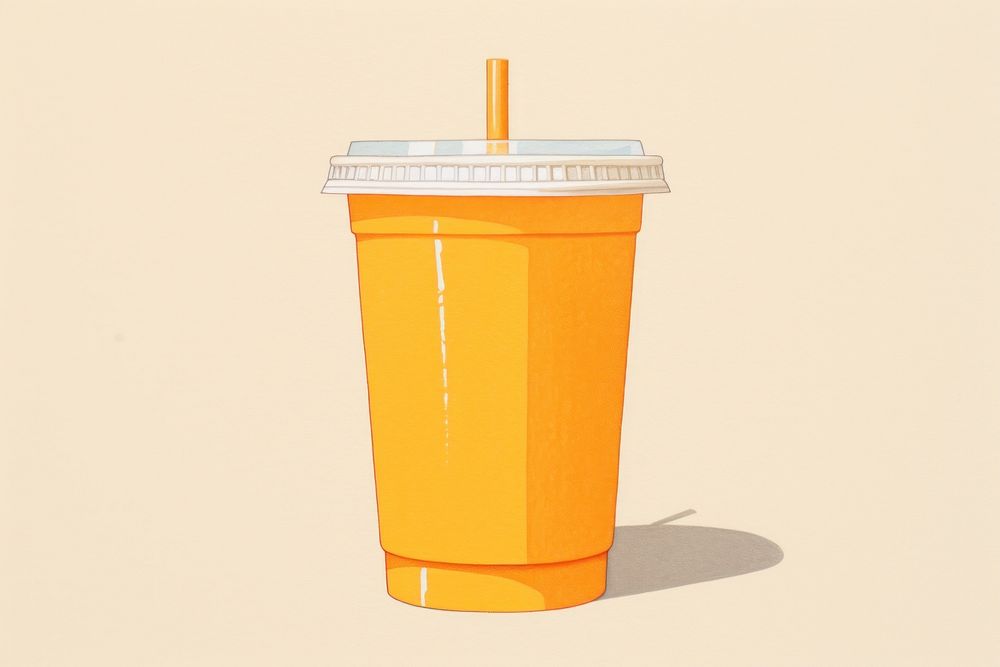 Orange juice box drink cup refreshment. AI generated Image by rawpixel.