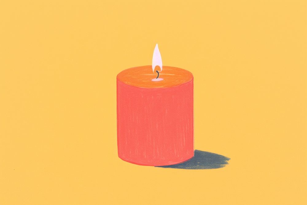 Lighted candel candle fire cylinder. AI generated Image by rawpixel.