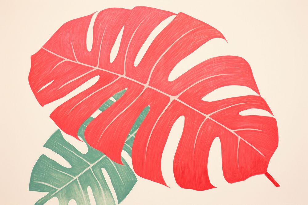 Tropical leaf plant art creativity. AI generated Image by rawpixel.