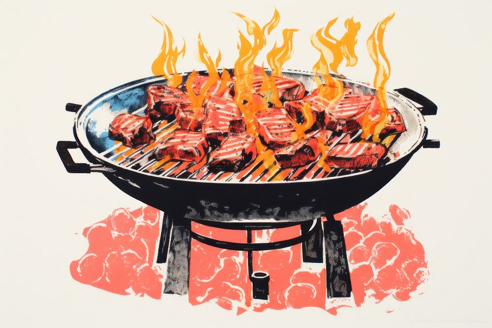 Barbeque dish grilling cooking food. AI generated Image by rawpixel.