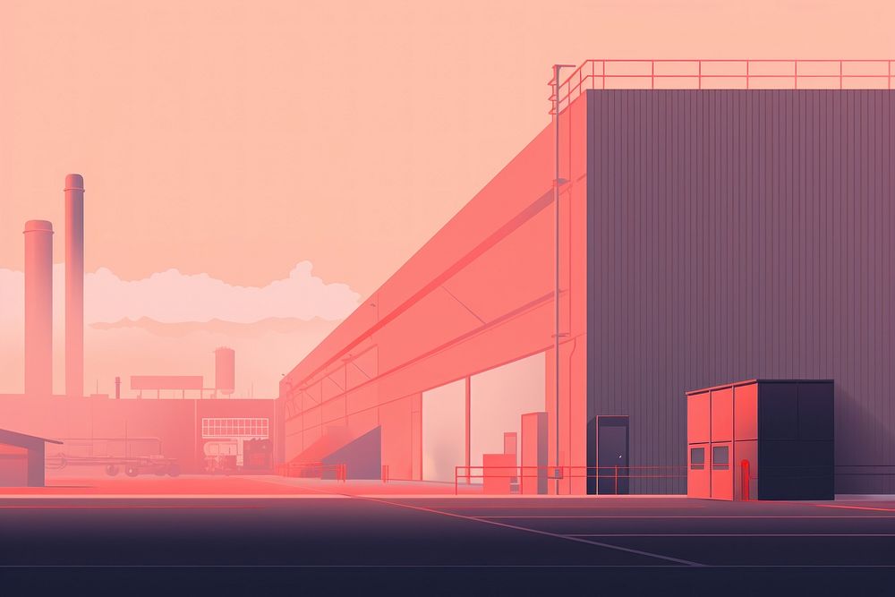Factory seamless architecture building technology. AI generated Image by rawpixel.