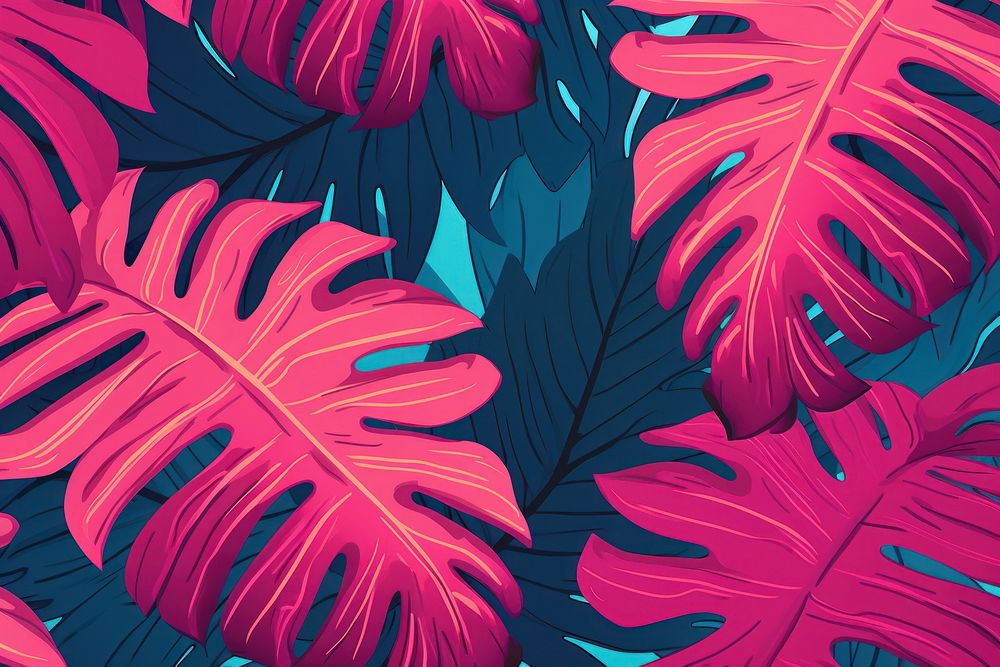 Tropical leaves seamless tropics pattern plant. AI generated Image by rawpixel.