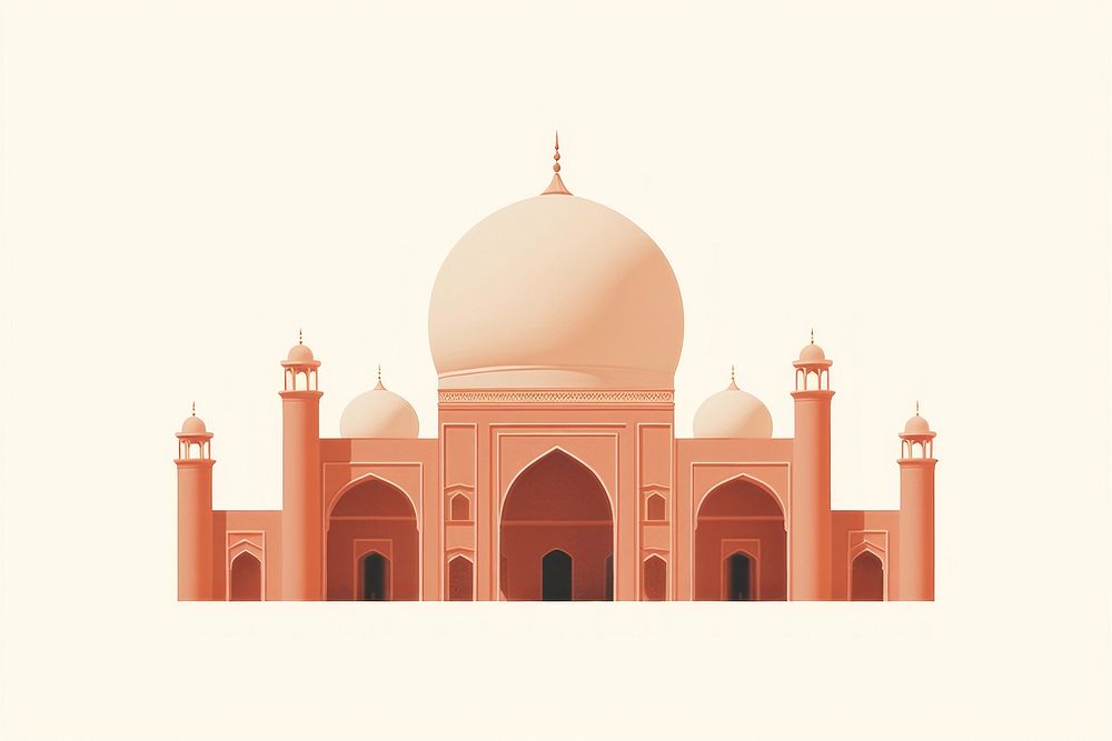 Beige Mosque architecture building mosque. AI generated Image by rawpixel.