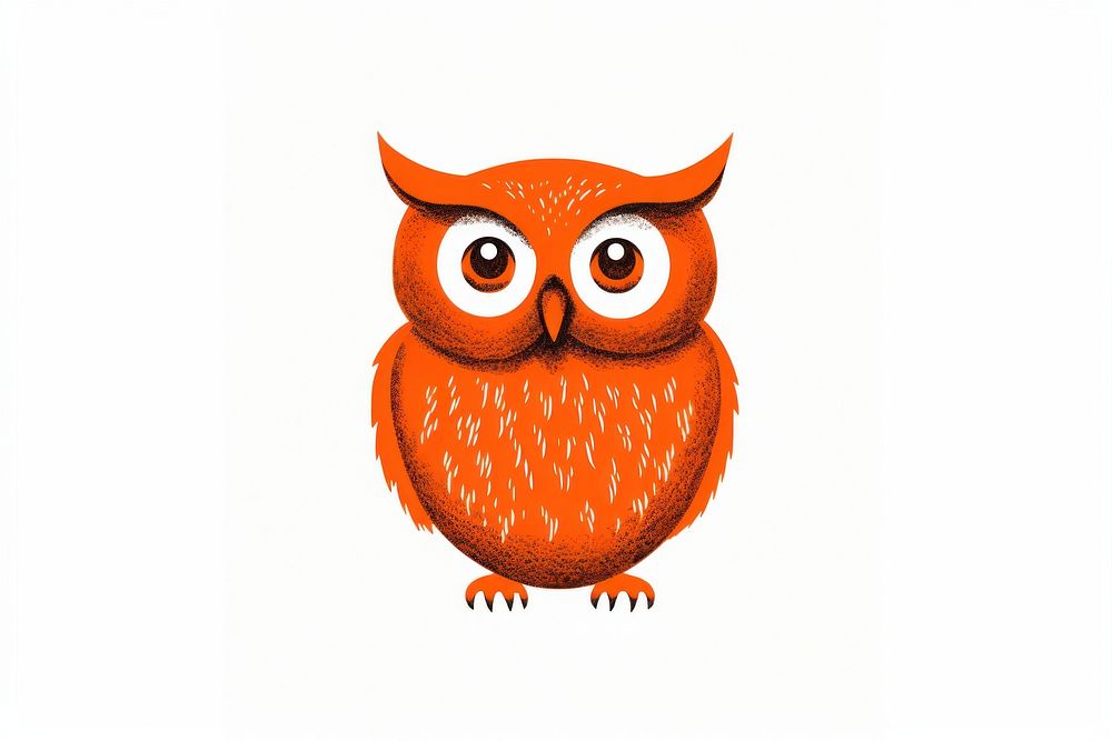 Owl animal bird white background. AI generated Image by rawpixel.