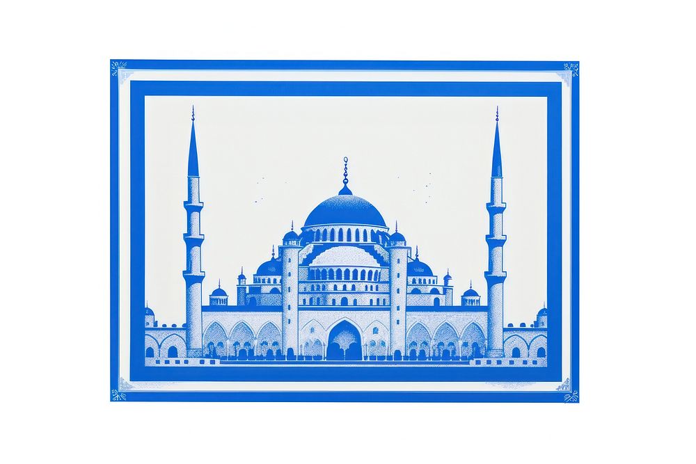 Blue Mosque architecture building mosque. AI generated Image by rawpixel.