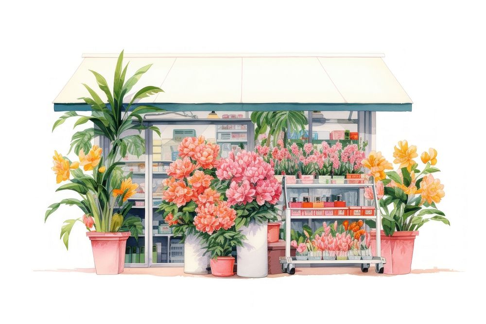 Floral shop outdoors flower plant. AI generated Image by rawpixel.