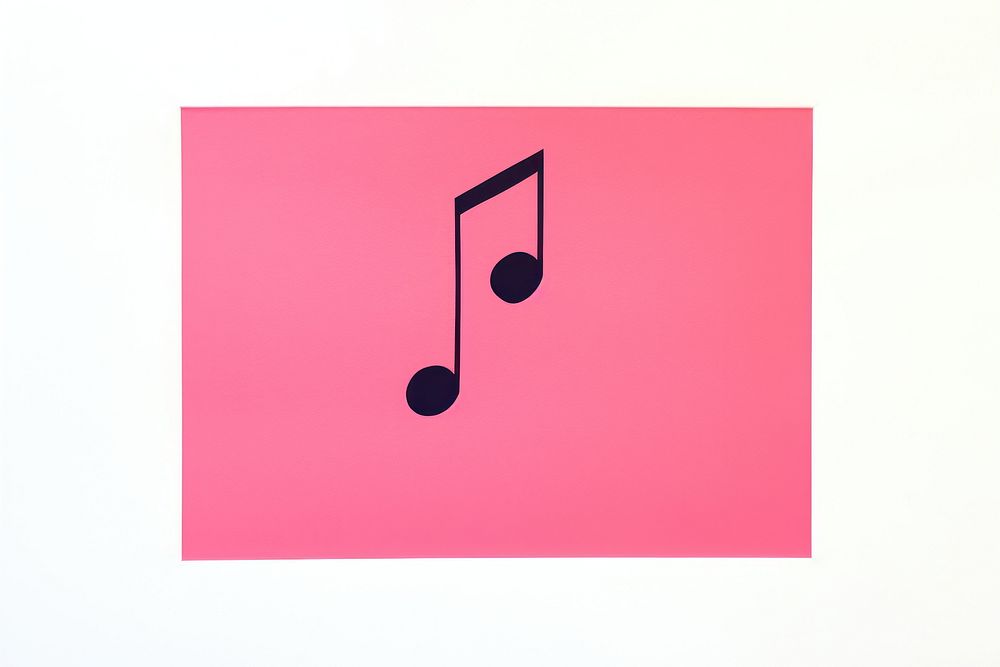 Music note calligraphy rectangle skating. AI generated Image by rawpixel.