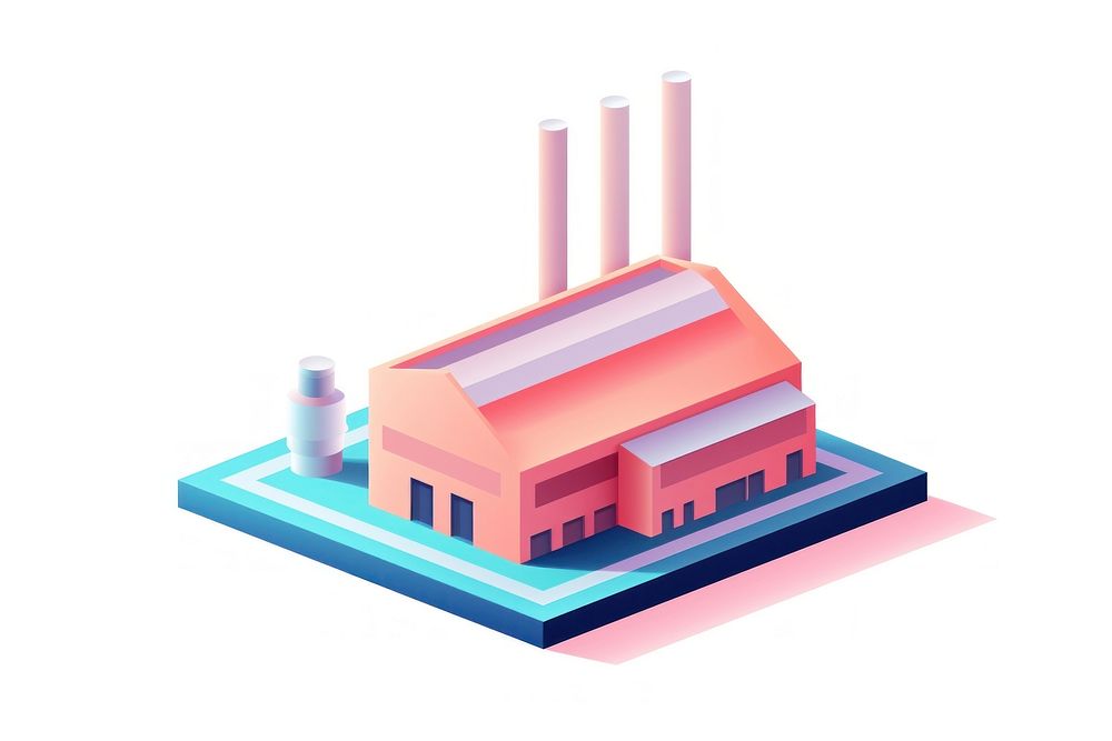 Factory architecture building diagram. AI generated Image by rawpixel.