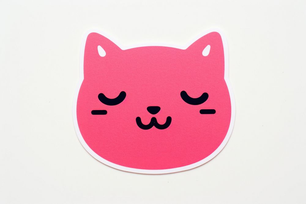 Cat face sticker anthropomorphic representation. AI generated Image by rawpixel.
