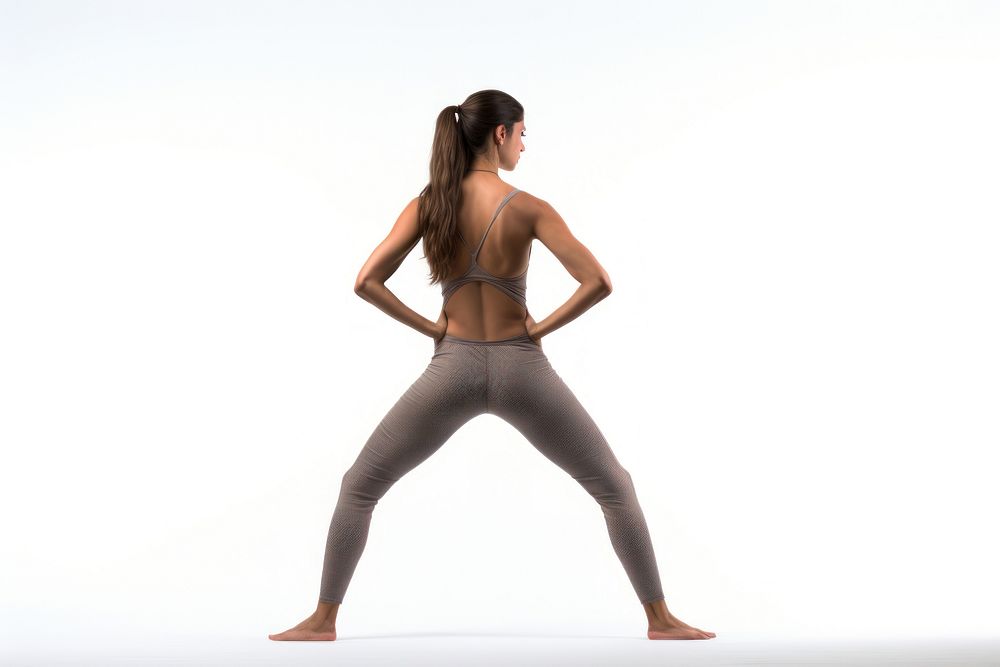 Woman standing stretching yoga sports adult back. AI generated Image by rawpixel.