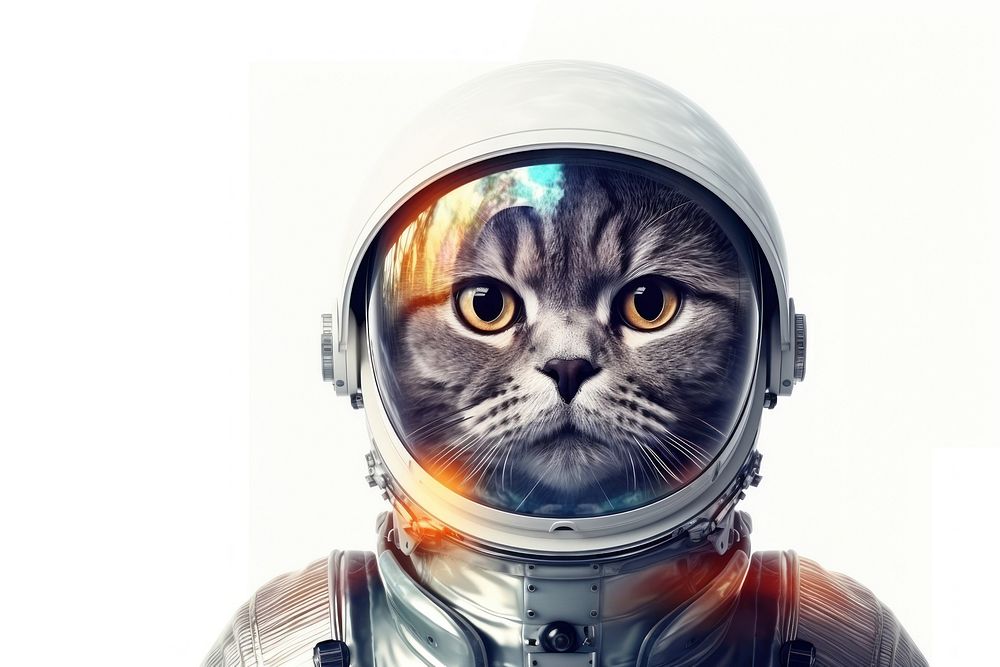 Cat Astronaut astronaut animal mammal. AI generated Image by rawpixel.