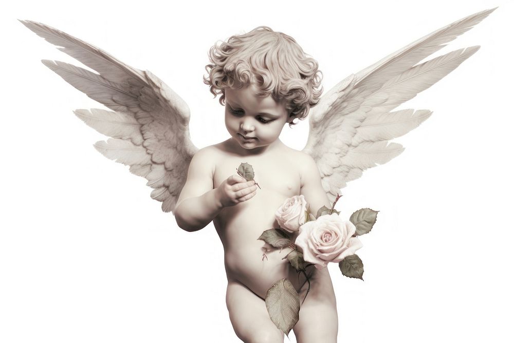 Angel cupid cherub angel baby representation. AI generated Image by rawpixel.