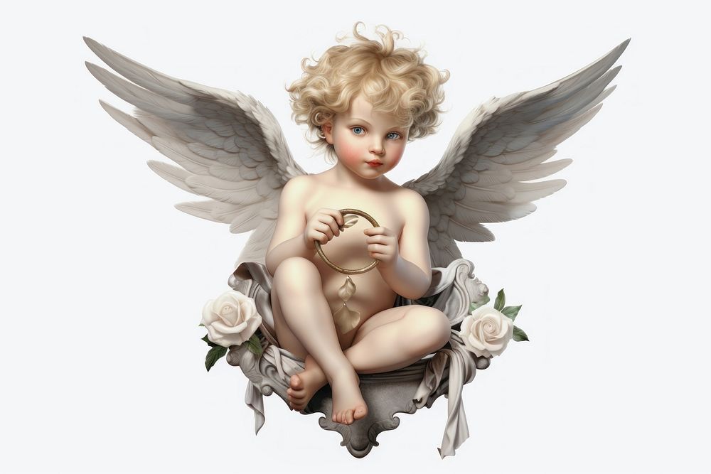 Angel cupid cherub angel baby representation. AI generated Image by rawpixel.