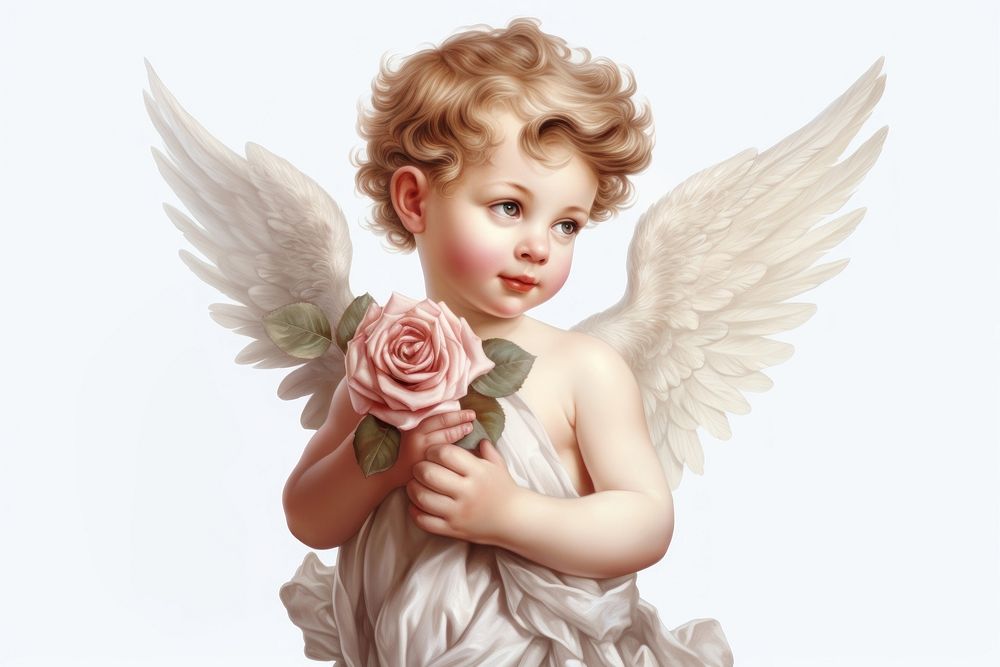 Angel cupid cherub angel portrait baby. AI generated Image by rawpixel.