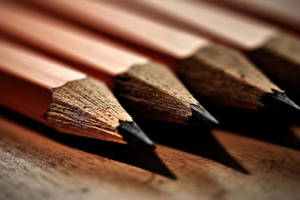 Vintage desk pencil pattern creativity. AI generated Image by rawpixel.