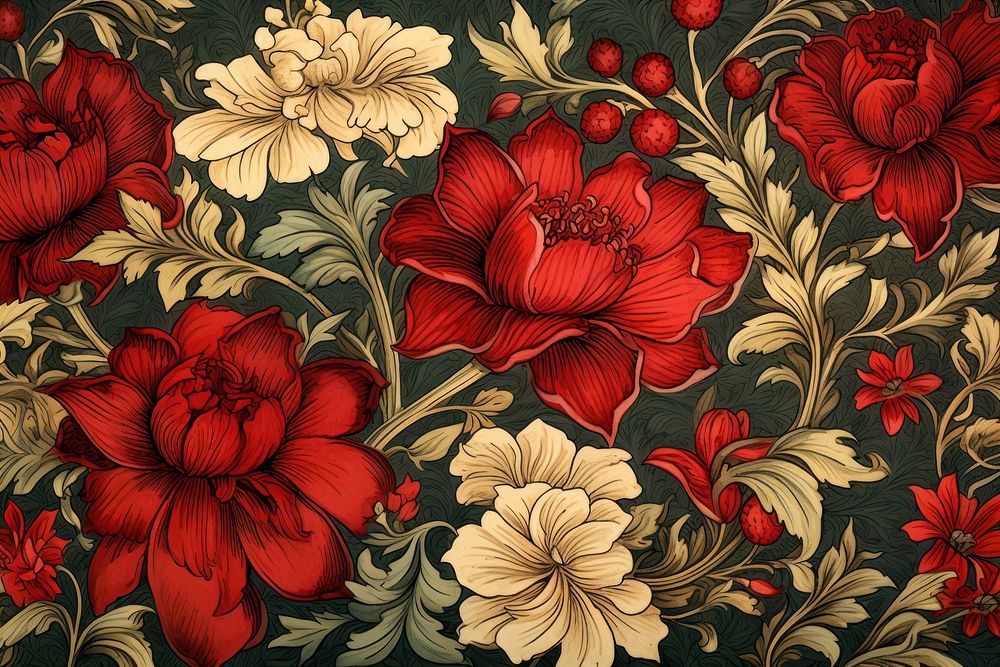 Vintage elizabethan style background backgrounds tapestry pattern. AI generated Image by rawpixel.