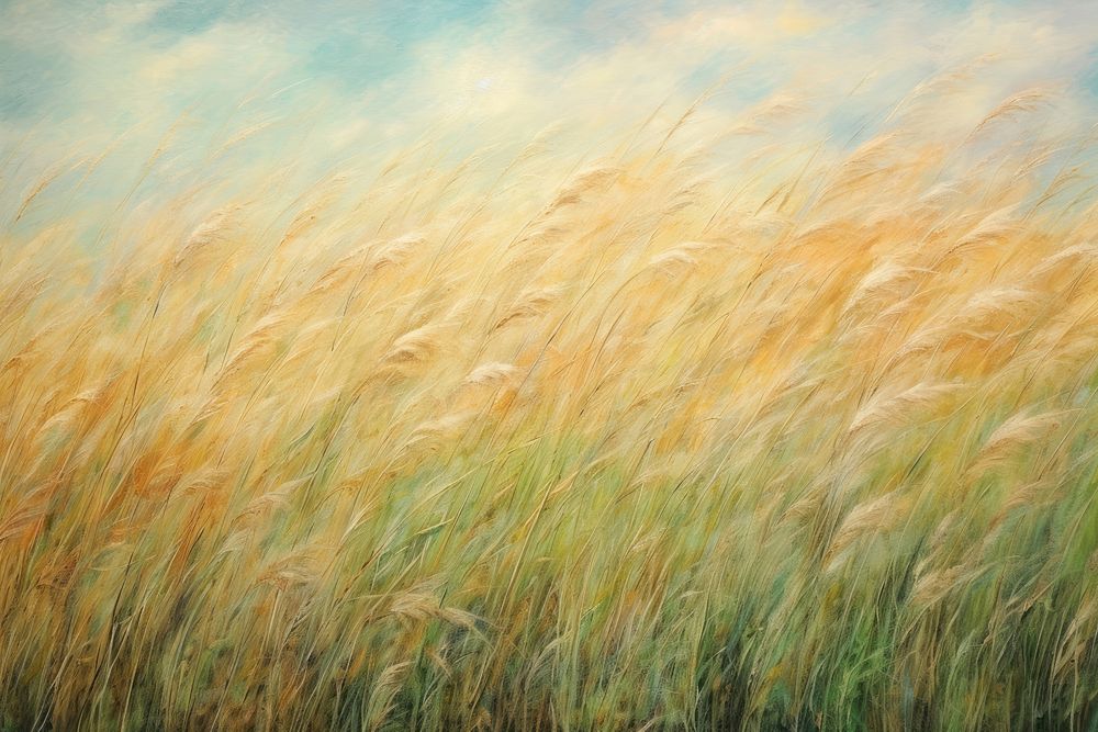 Vintage grass field background backgrounds outdoors painting. AI generated Image by rawpixel.