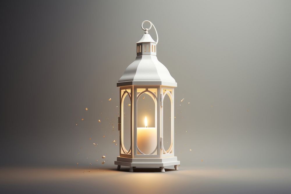 Luxury Ramadan lantern lamp architecture illuminated. AI generated Image by rawpixel.