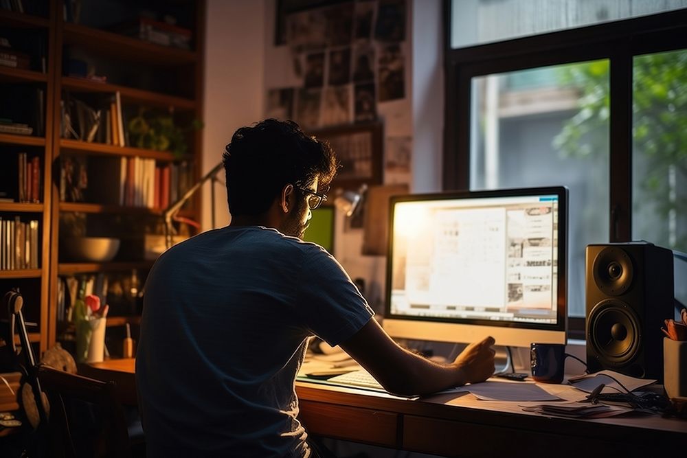 Working office table desk. AI generated Image by rawpixel.