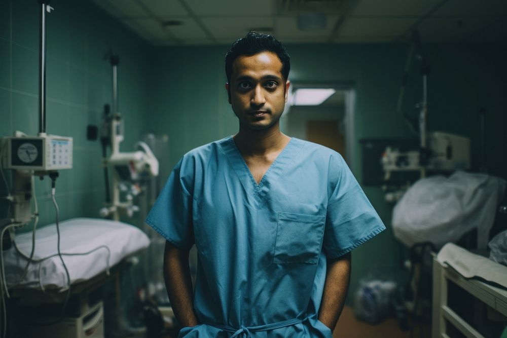 A happy 27 yo doctor from india working in the hospital adult architecture accessories. AI generated Image by rawpixel.