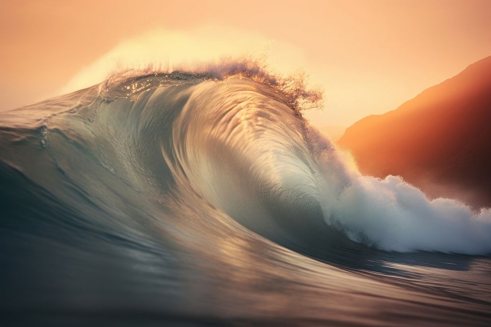 Wave nature outdoors tsunami. AI generated Image by rawpixel.