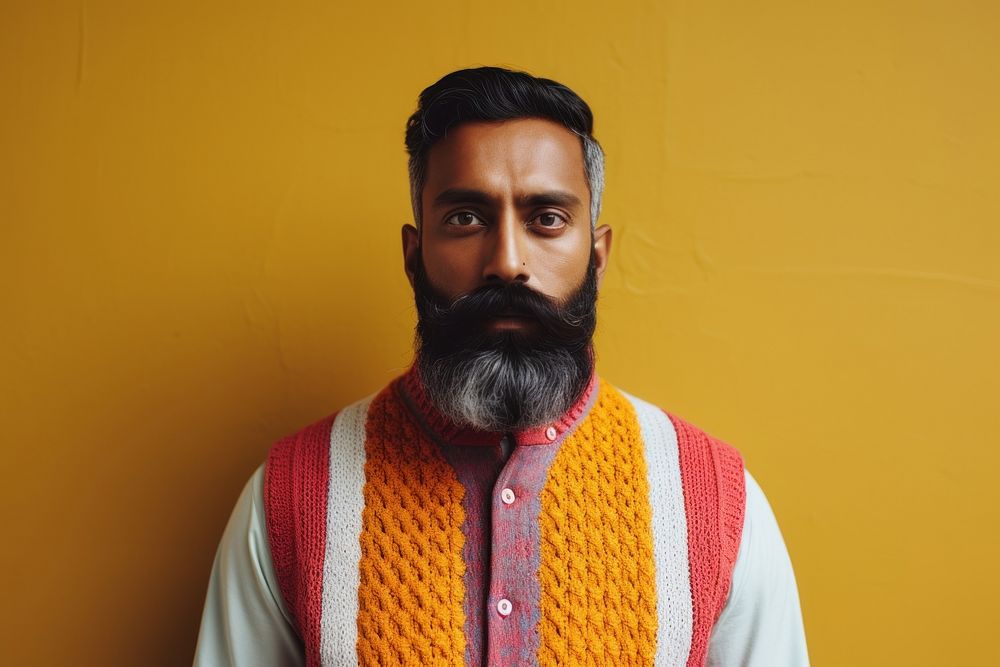 Portrait person beard adult. AI generated Image by rawpixel.