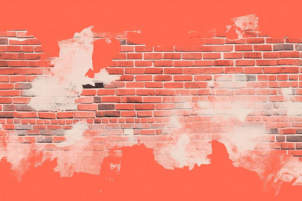 Brick wall architecture backgrounds splattered. AI generated Image by rawpixel.