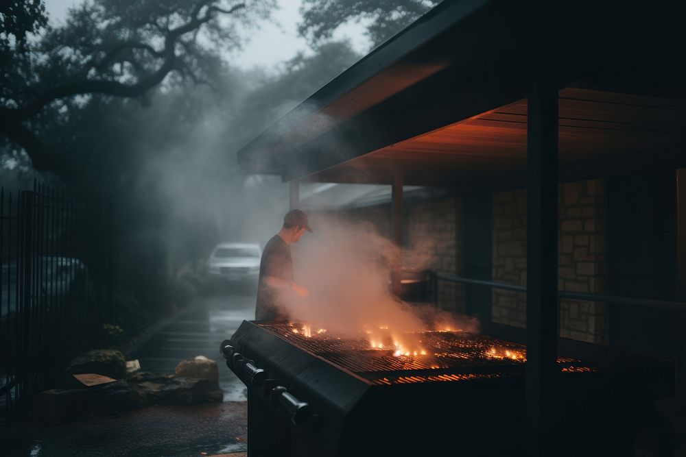 BBQ light fire bbq. AI generated Image by rawpixel.