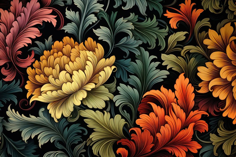 Elizabethan style background backgrounds pattern art. AI generated Image by rawpixel.