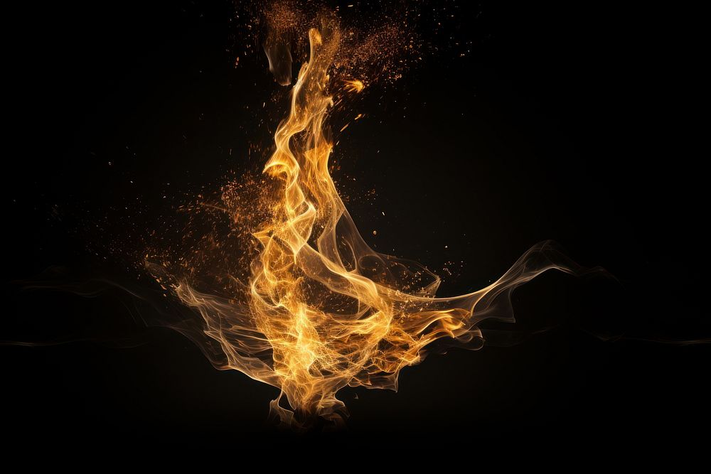 Fire motion illuminated exploding. AI generated Image by rawpixel.
