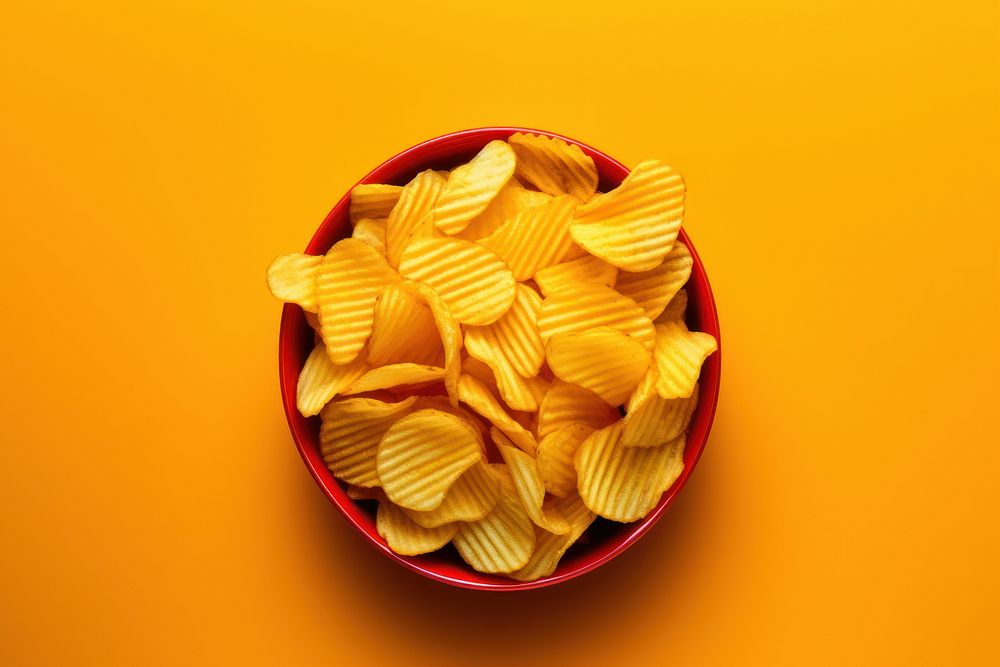 Chips food bowl freshness. AI generated Image by rawpixel.