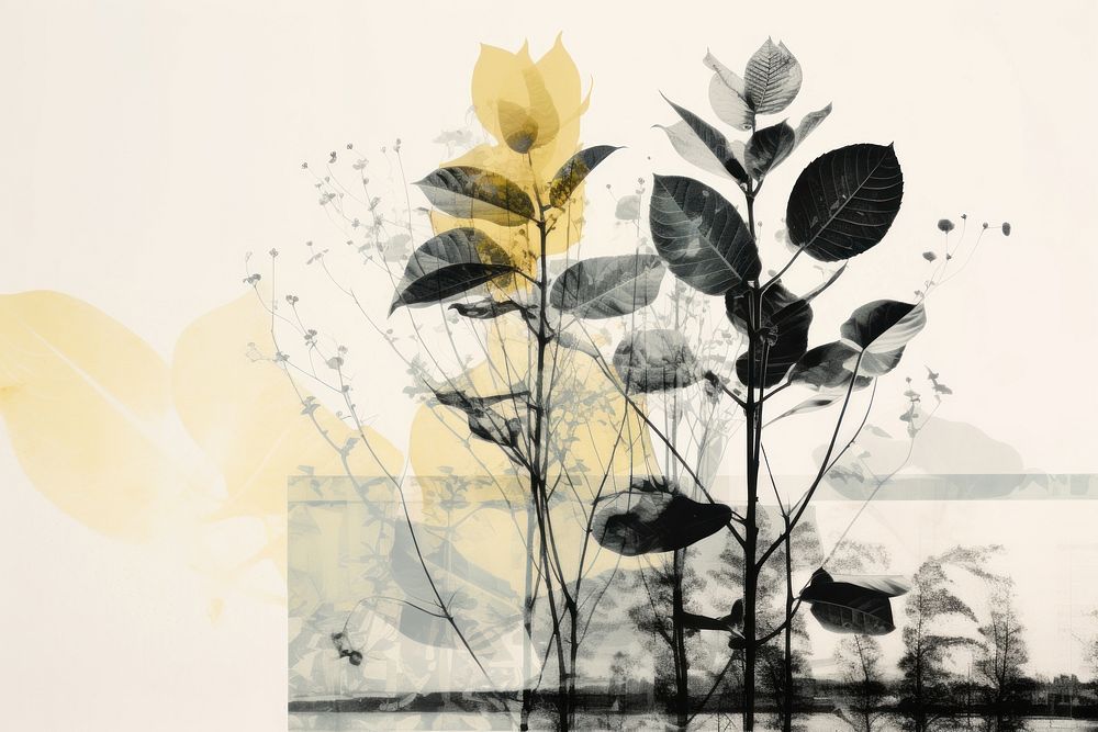 Plant art outdoors painting. AI generated Image by rawpixel.