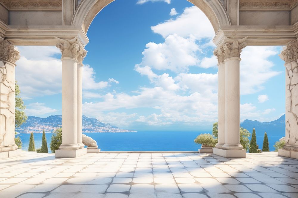 Greek style background architecture building outdoors