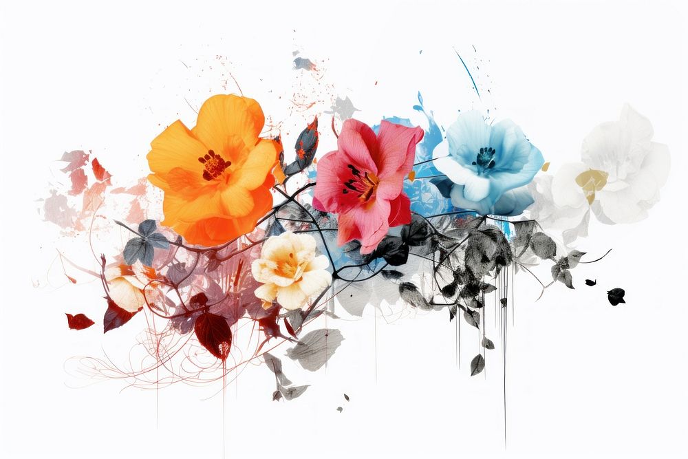 Floral art pattern flower. AI generated Image by rawpixel.