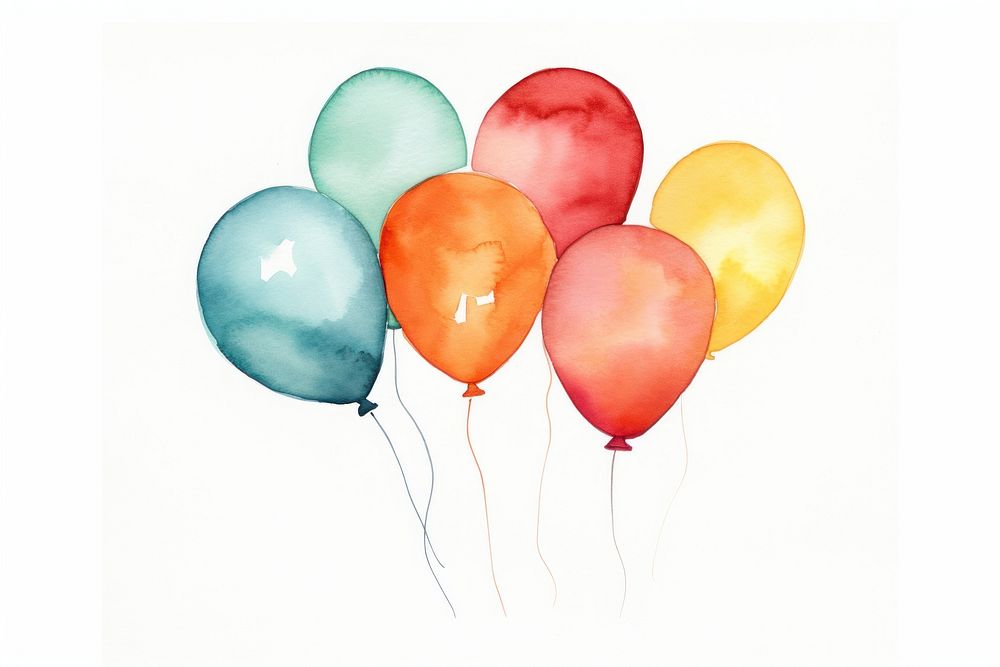 Balloons balloon white background anniversary. AI generated Image by rawpixel.