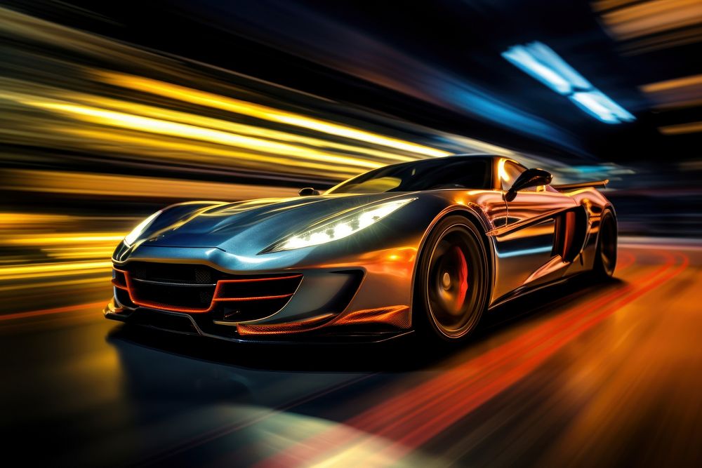 Sports car vehicle motion transportation. AI generated Image by rawpixel.