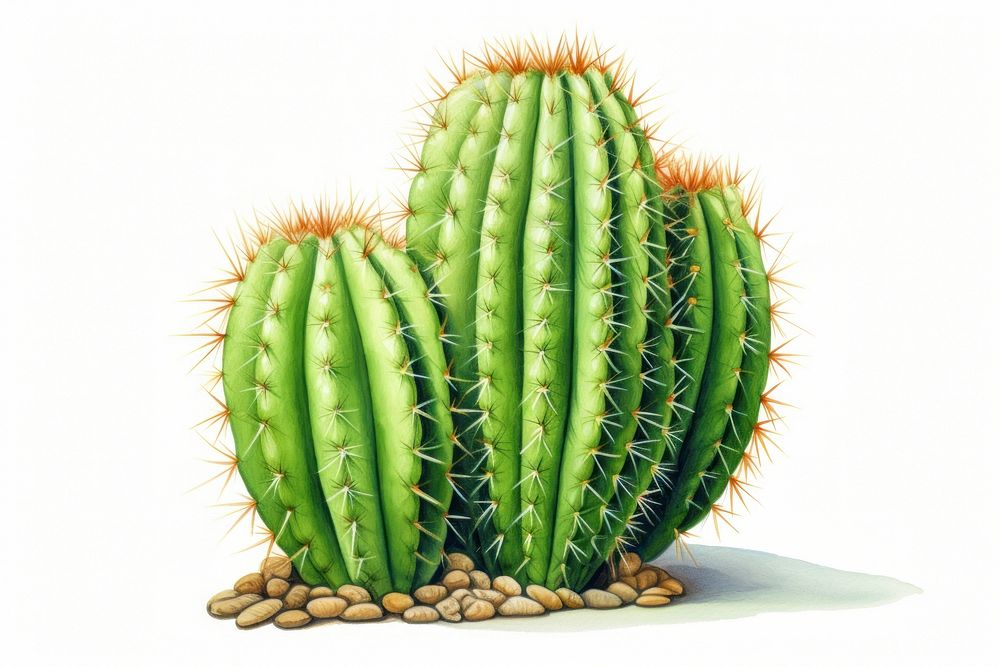 Cactus cactus plant white background. AI generated Image by rawpixel.