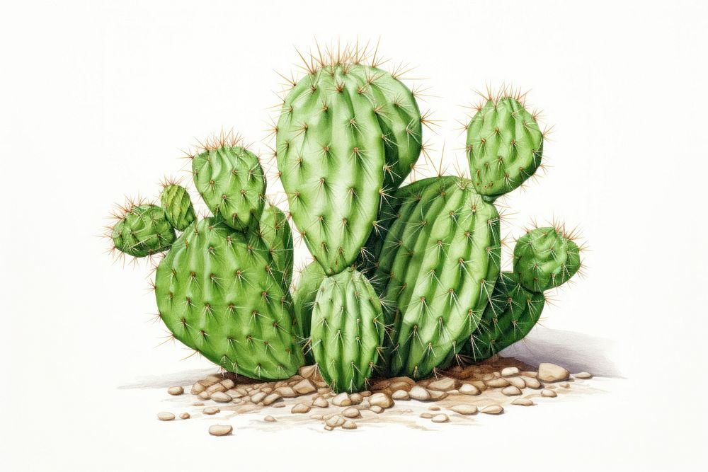 Cactus cactus plant white background. AI generated Image by rawpixel.