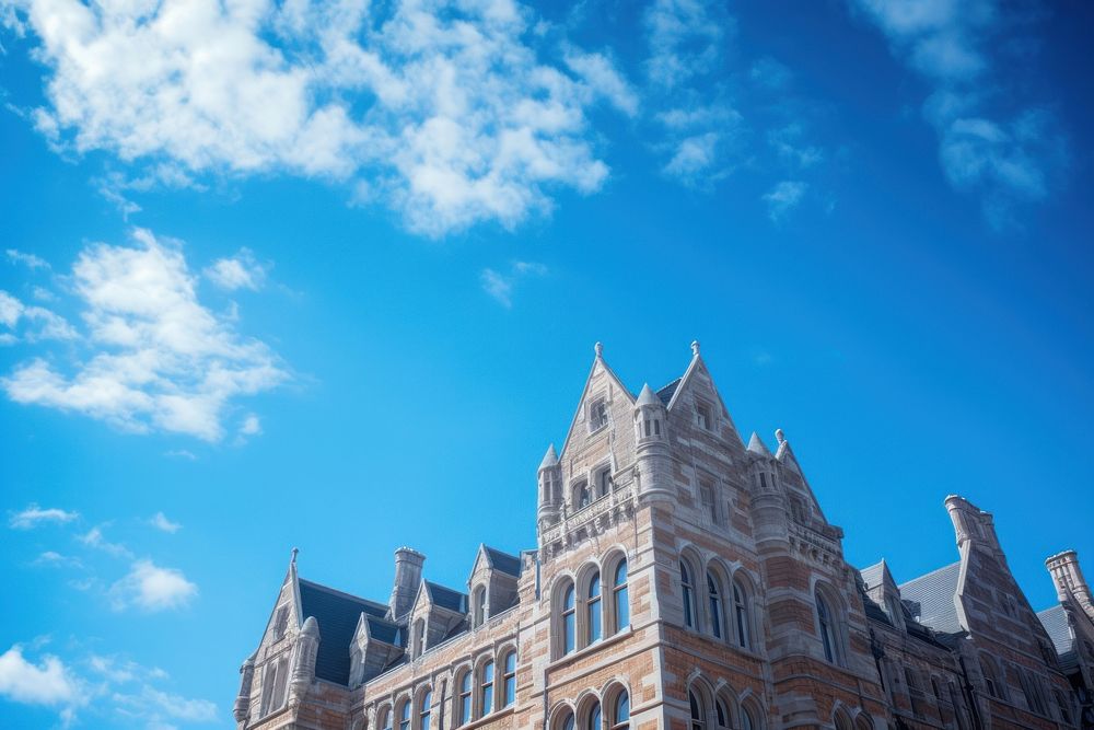 University building sky architecture outdoors. AI generated Image by rawpixel.