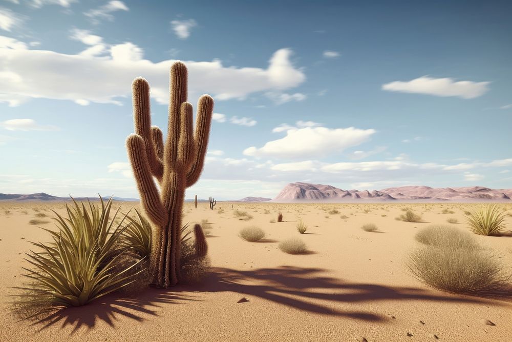 Cactus desert landscape outdoors. 