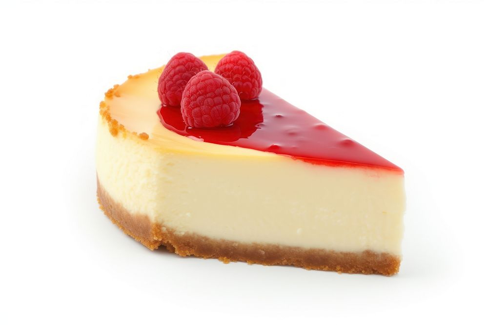 Cheesecake dessert food white background. AI generated Image by rawpixel.