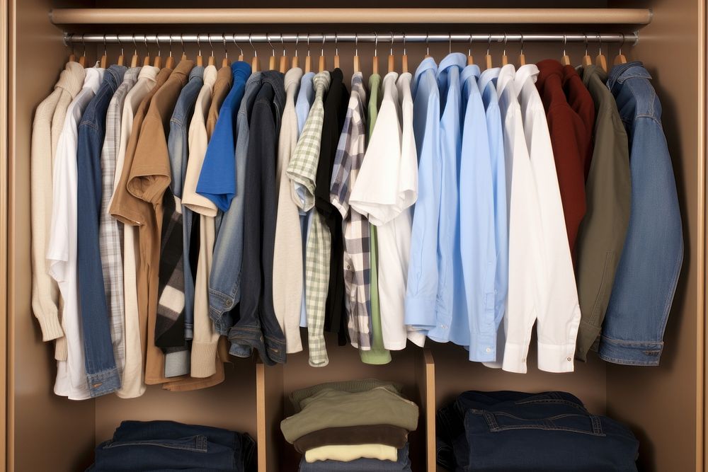 Clothing wardrobe furniture closet. AI generated Image by rawpixel.