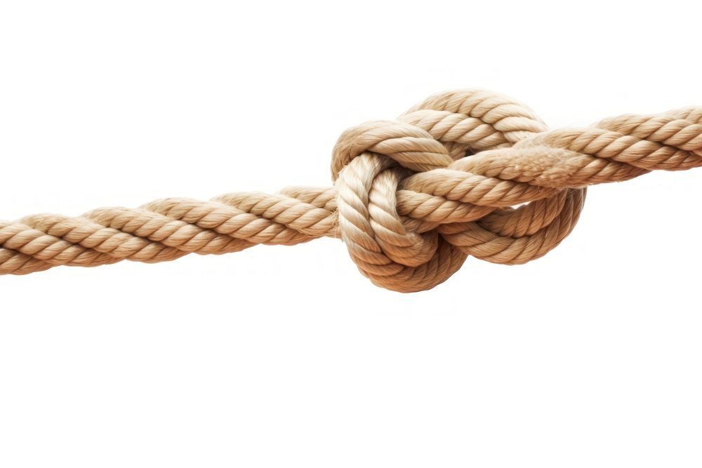 Rope knot white background durability. AI generated Image by rawpixel.