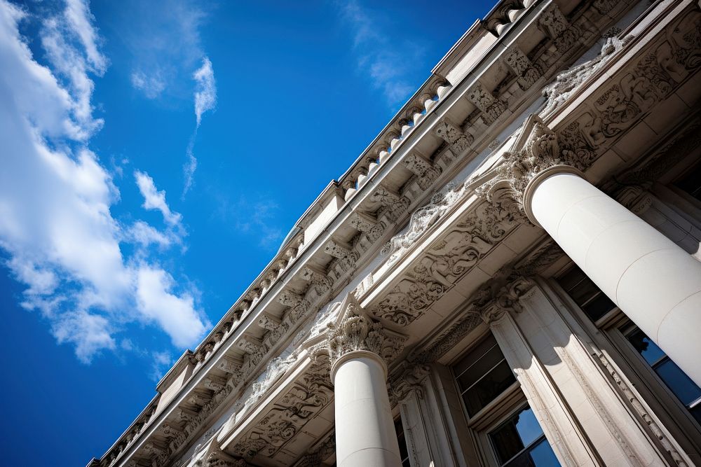 Museum building sky architecture outdoors. AI generated Image by rawpixel.