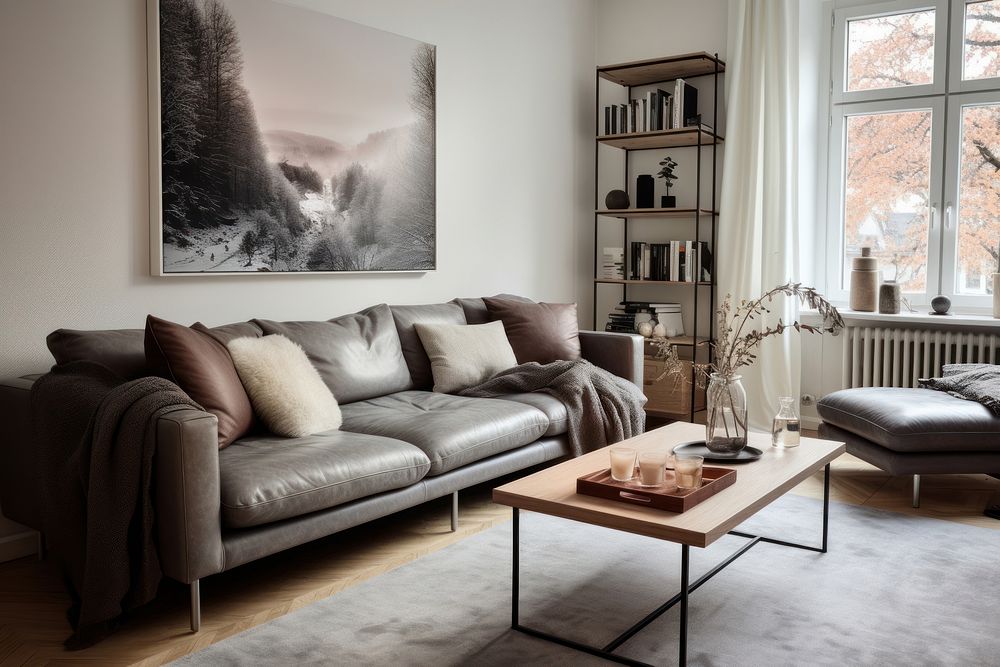 Scandinavian apartment room architecture furniture building. AI generated Image by rawpixel.