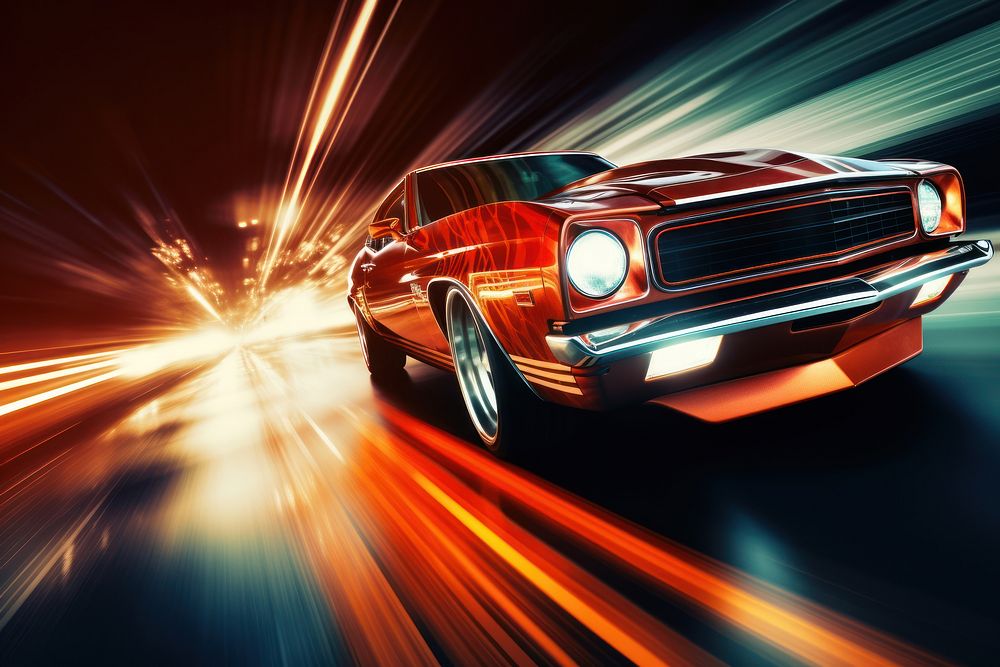 Car light headlight vehicle. AI generated Image by rawpixel.